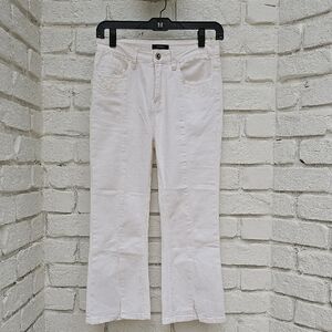 White Flare Wide Leg Jeans